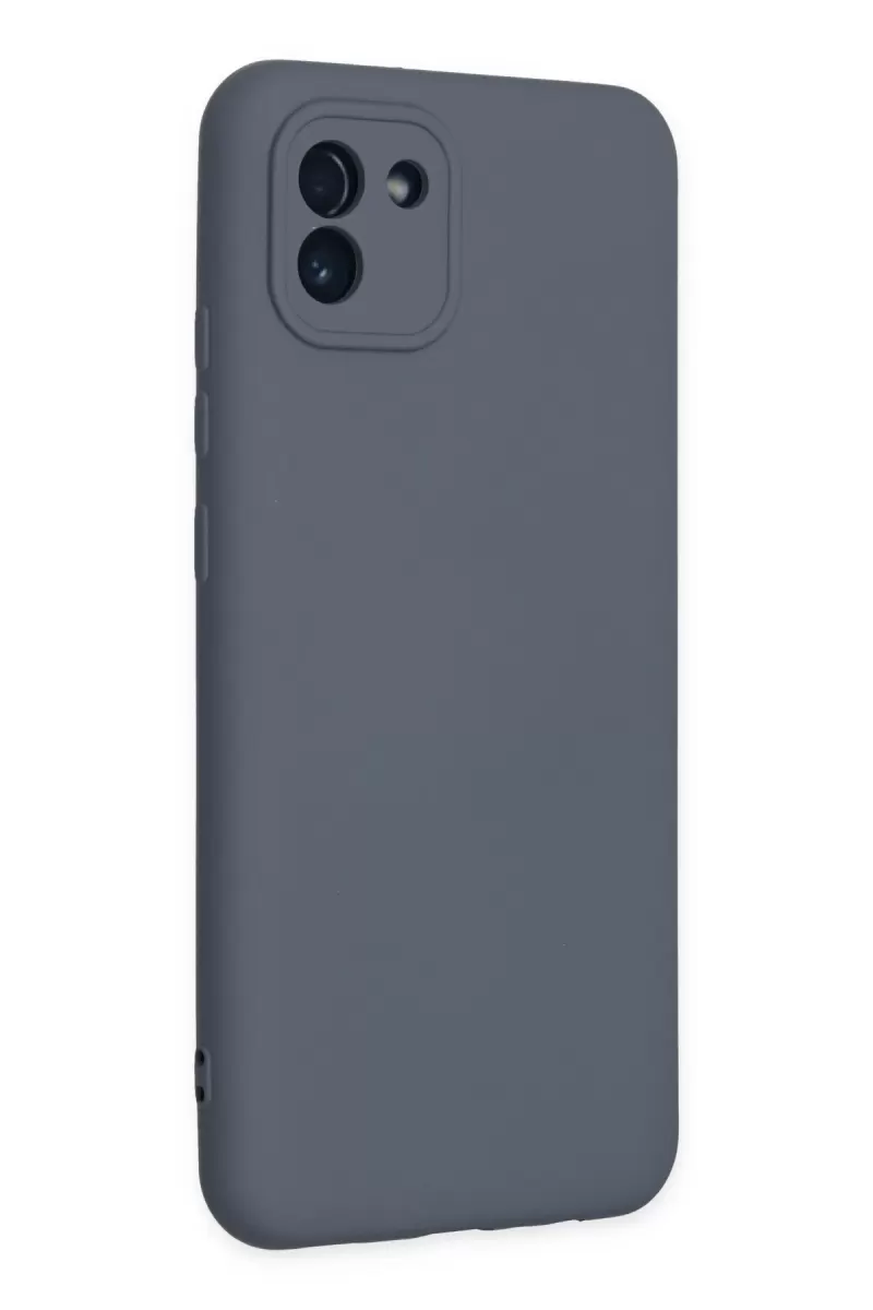 Newface Samsung Galaxy A03 Kılıf Nano içi Kadife Silikon - Gri
