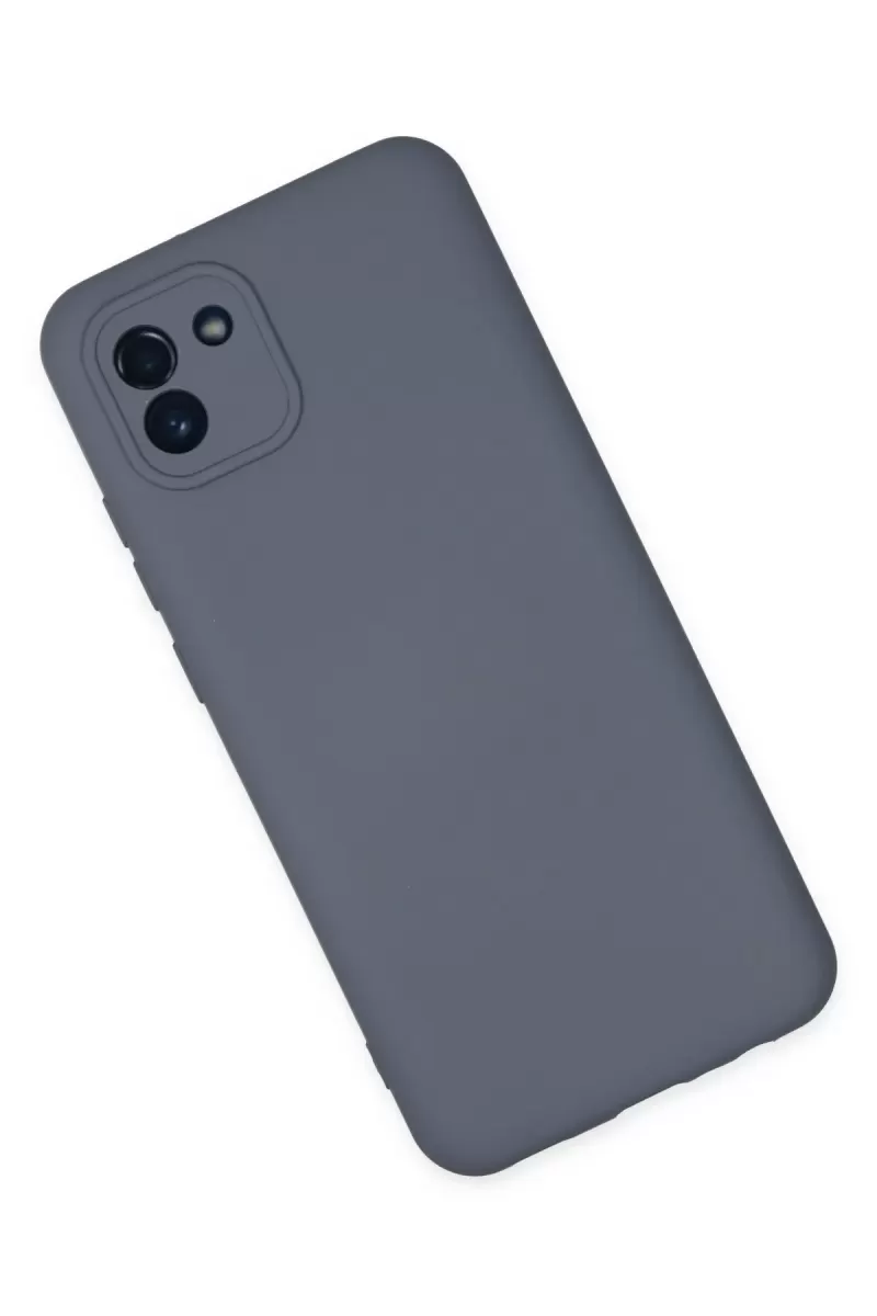 Newface Samsung Galaxy A03 Kılıf Nano içi Kadife Silikon - Gri