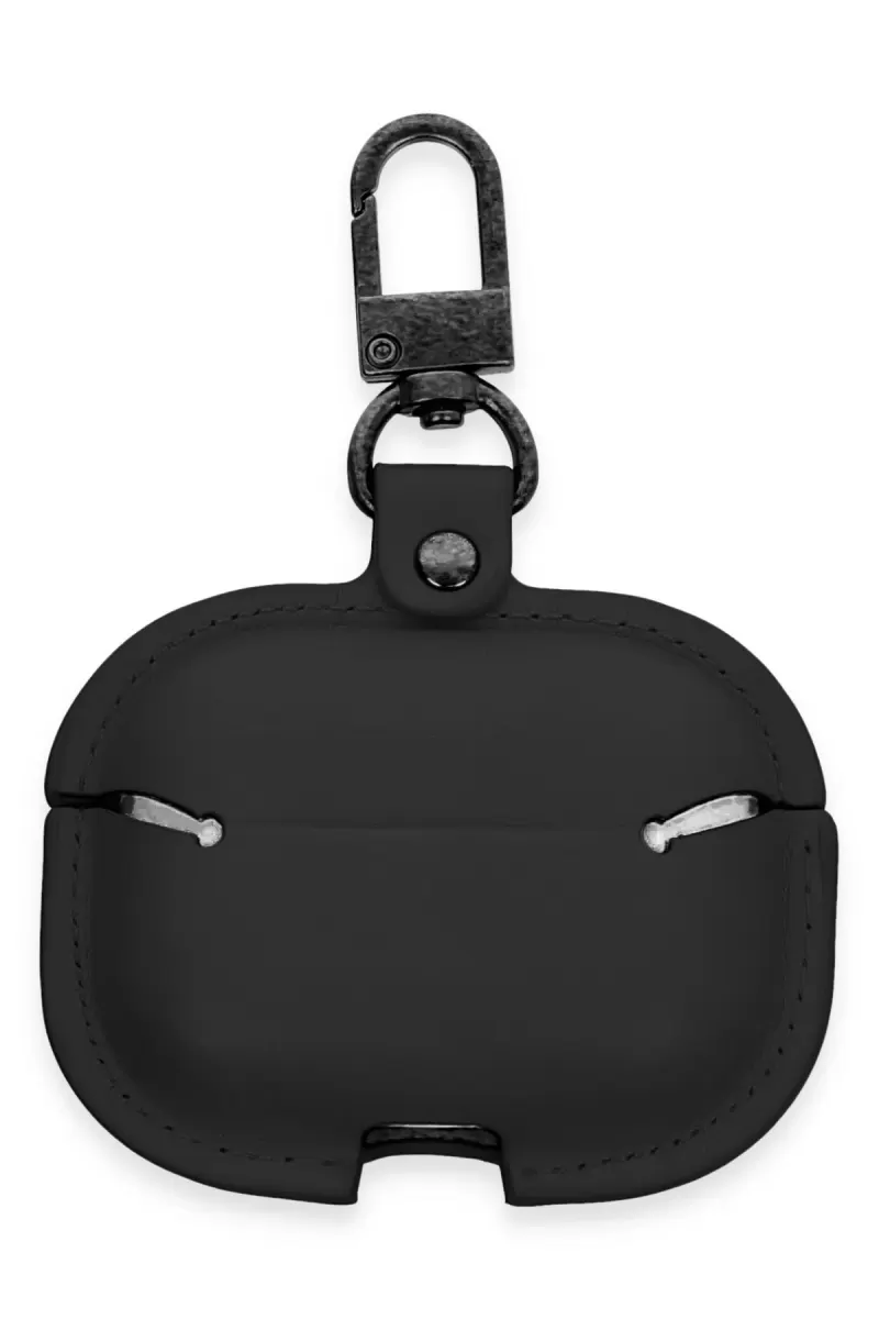 Newface Apple Airpods 3 (3.nesil) Çanta Deri Kılıf - Siyah