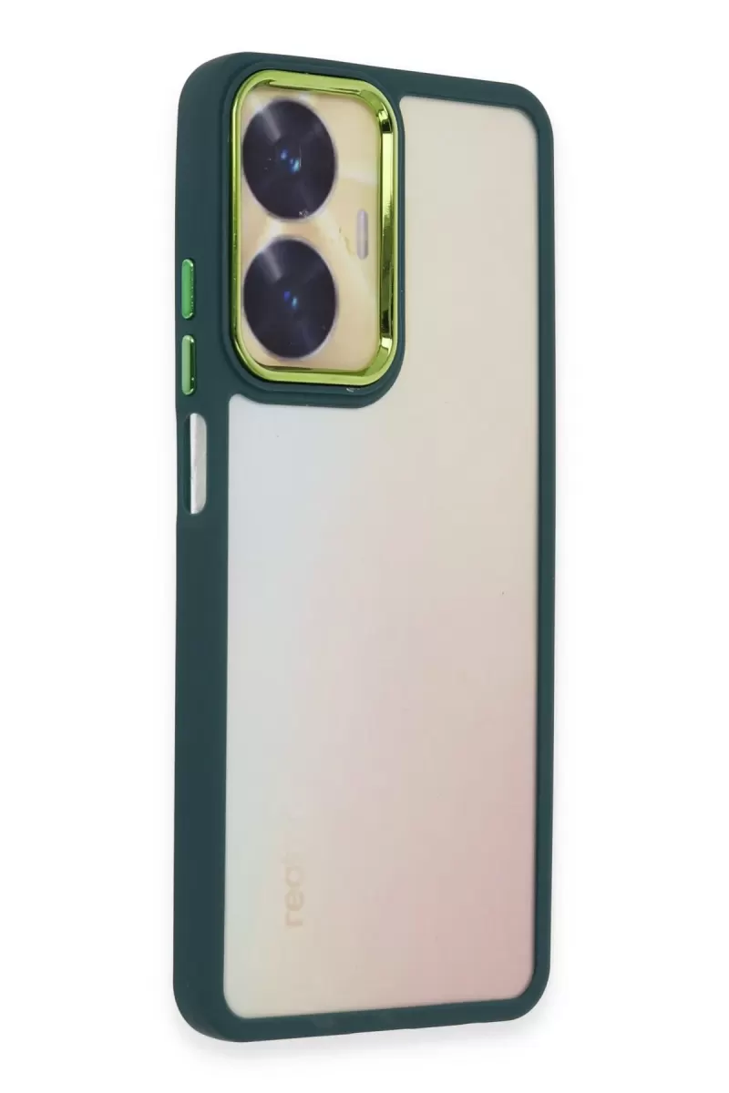 Newface Realme C55 Kılıf Dora Kapak - Haki Yeşil