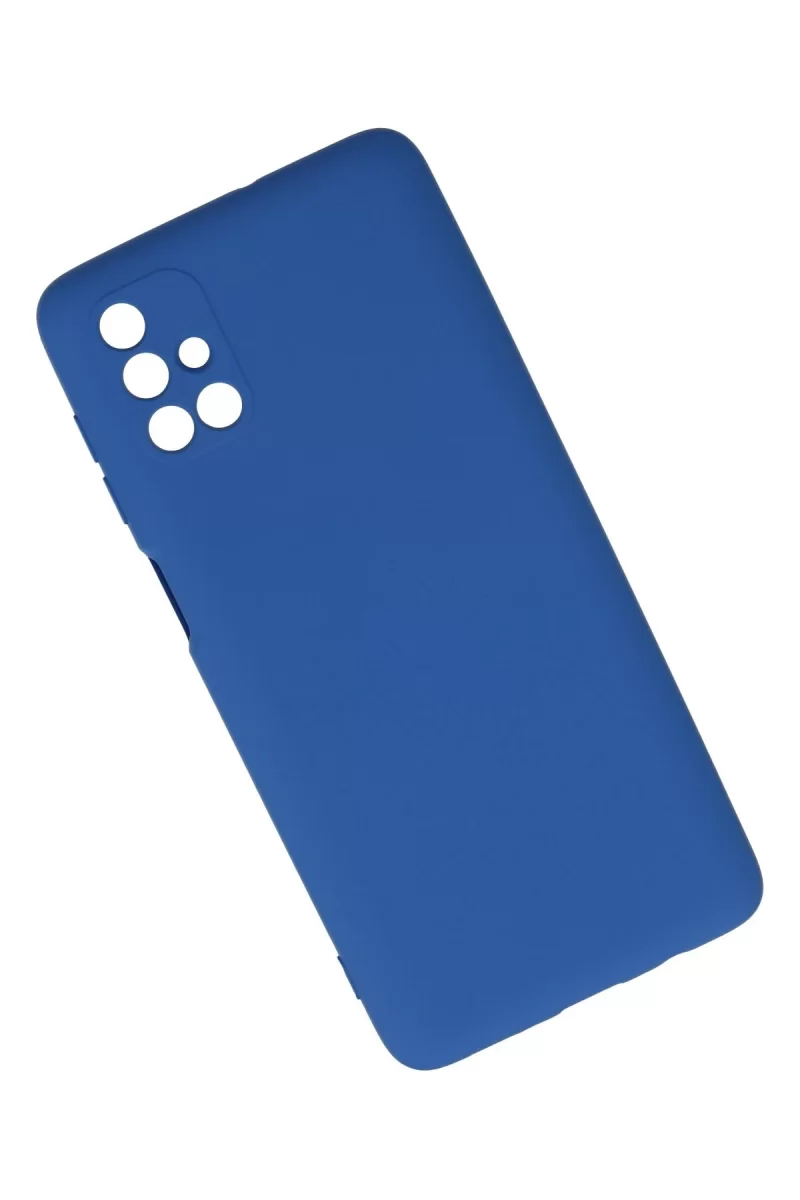 Newface Samsung Galaxy M51 Kılıf Nano içi Kadife Silikon - Mavi
