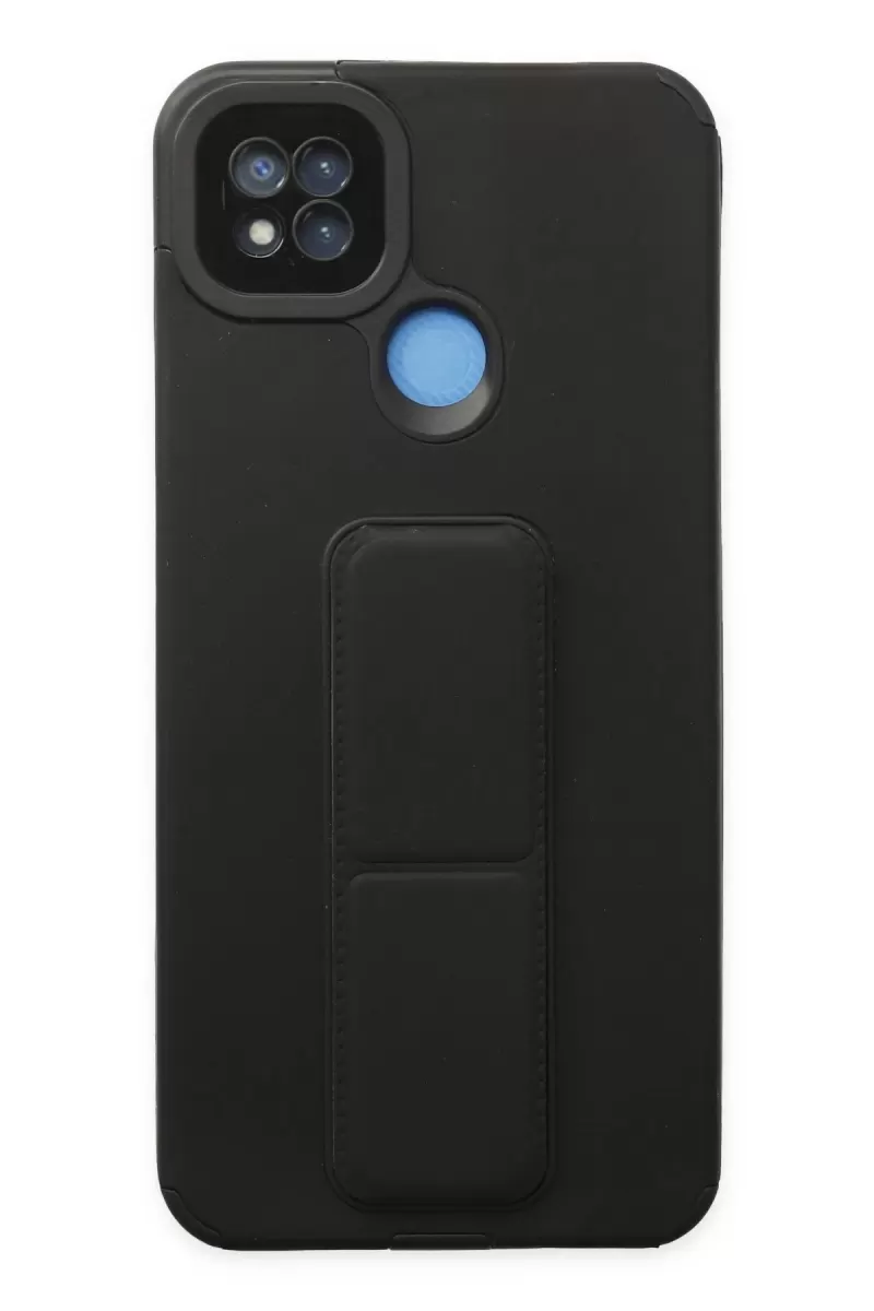 Newface Xiaomi Redmi 9C Kılıf Mega Standlı Silikon - Siyah