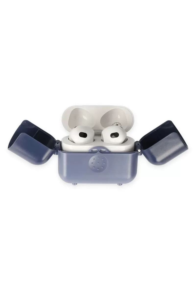 Newface Apple Airpods 3 (3.nesil) Basmalı Kılıf - Mavi-Lacivert