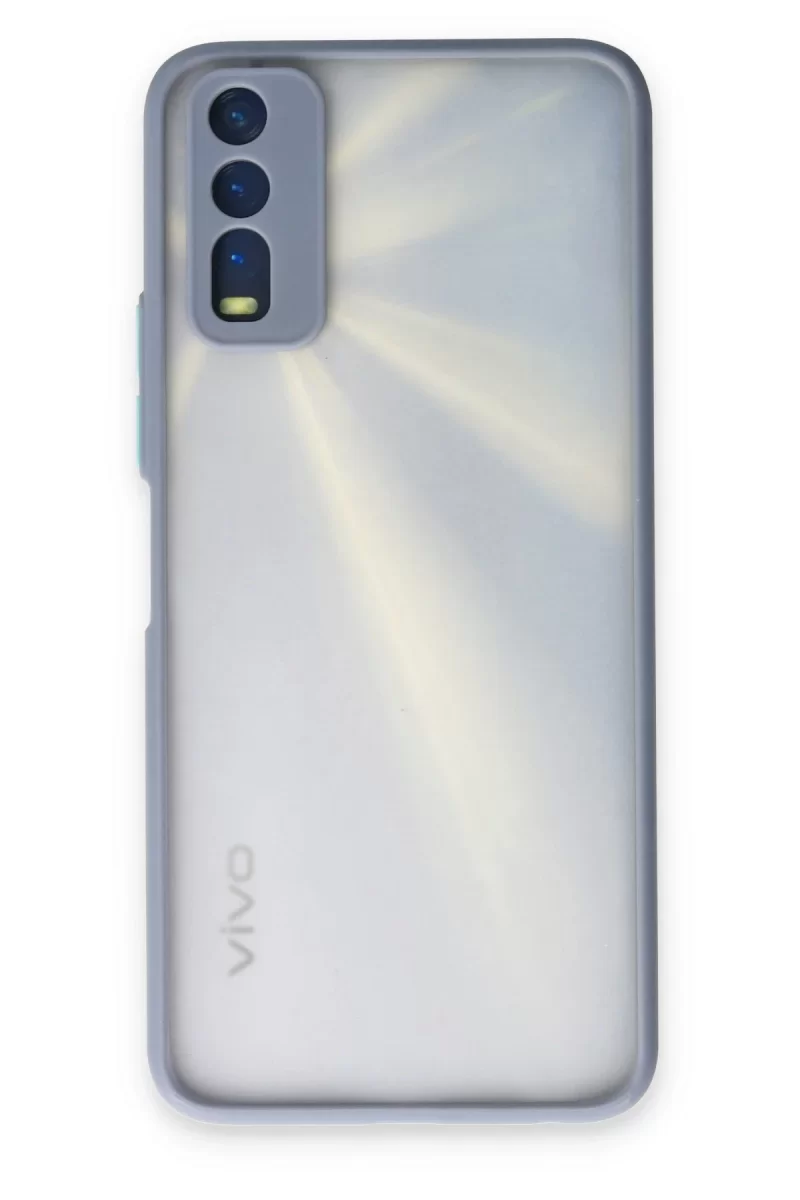 Newface Vivo Y11S Kılıf Montreal Silikon Kapak - Gri