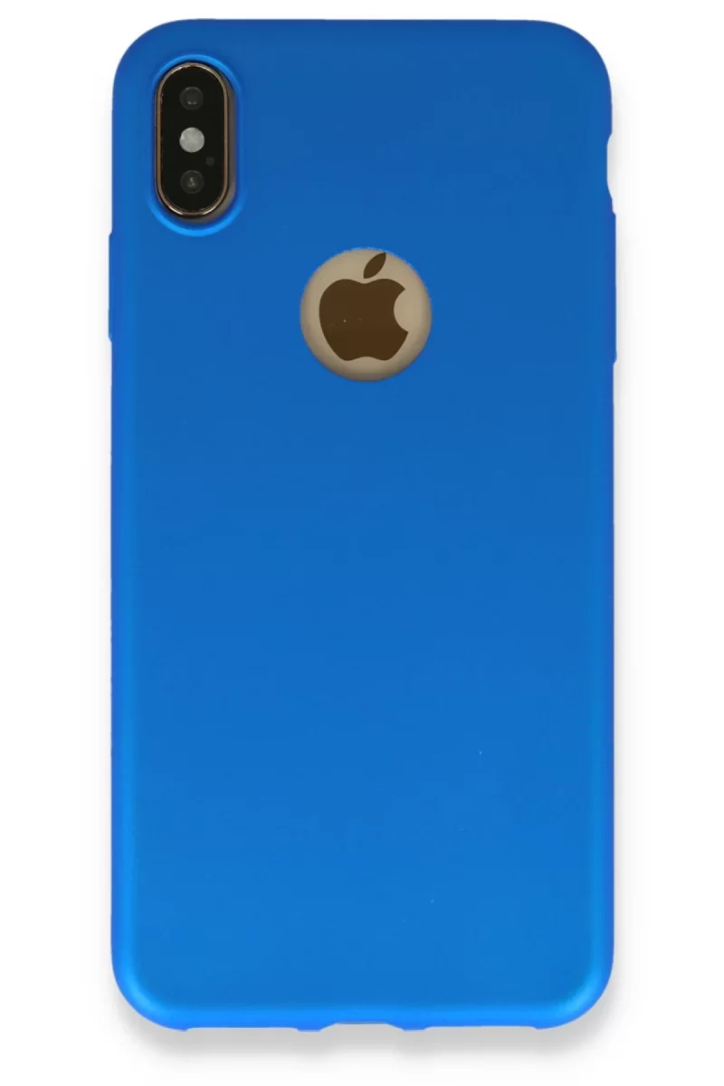 Newface Apple iPhone XS Max Kılıf First Silikon - Mavi