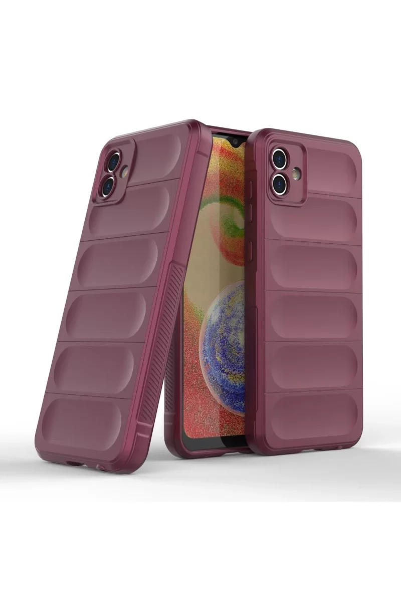 Newface Samsung Galaxy A04E Kılıf Optimum Silikon - Bordo