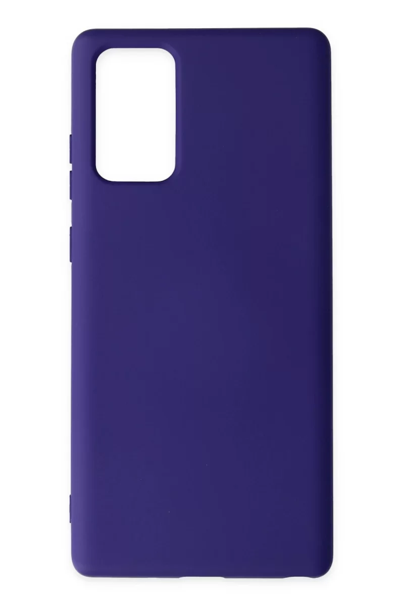 Newface Samsung Galaxy Note 20 Kılıf Nano içi Kadife Silikon - Mor