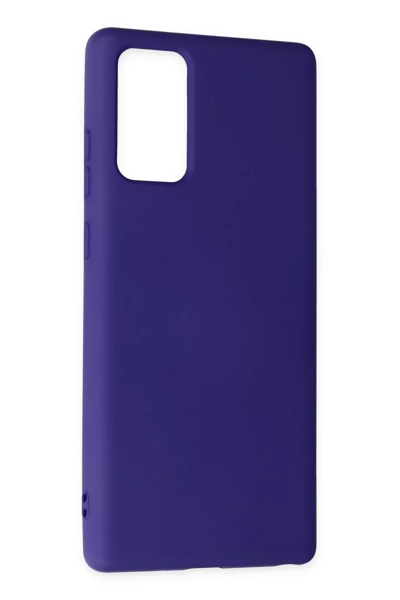 Newface Samsung Galaxy Note 20 Kılıf Nano içi Kadife Silikon - Mor
