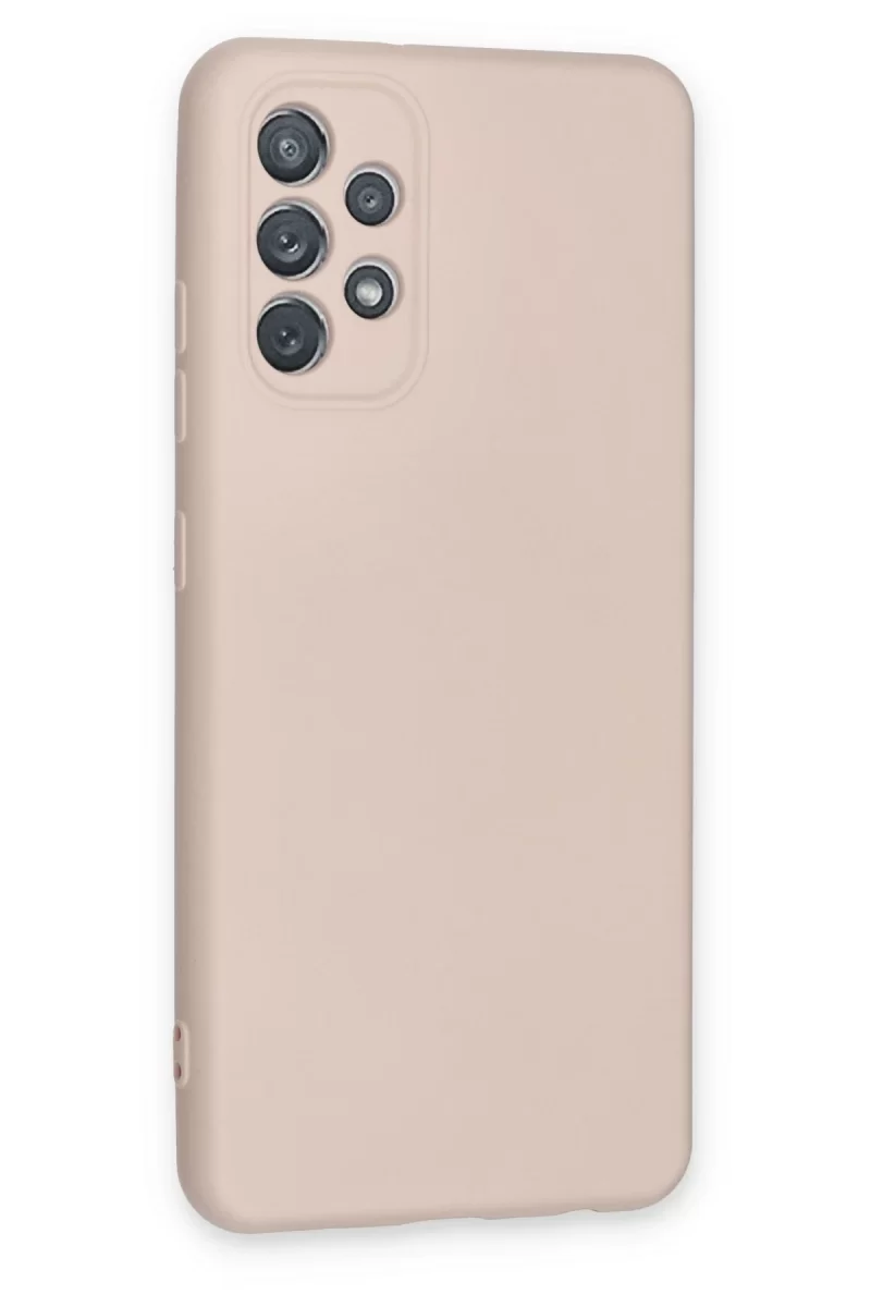 Newface Samsung Galaxy A72 Kılıf Nano içi Kadife Silikon - Pudra