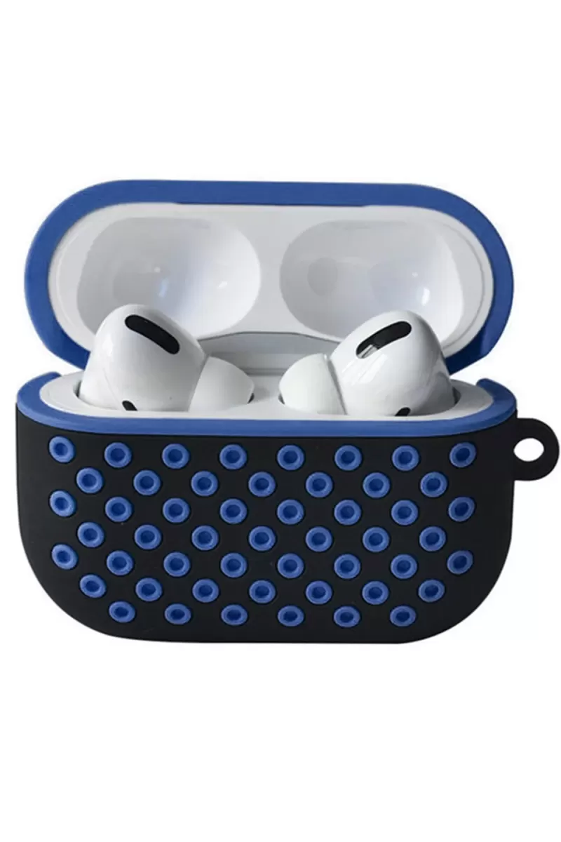 Newface Apple Airpods Pro 2 (2.nesil) Spor Delikli Kılıf - Siyah-Mavi