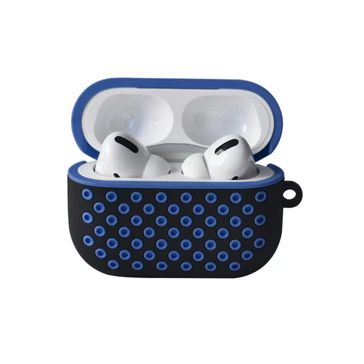 Newface Apple Airpods Pro 2 (2.nesil) Spor Delikli Kılıf - Siyah-Mavi