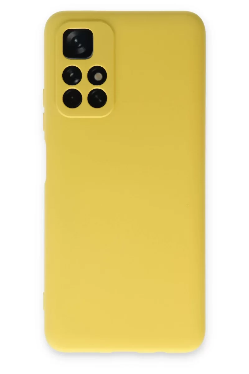 Newface Xiaomi Redmi Note 11T Kılıf Nano içi Kadife Silikon - Sarı