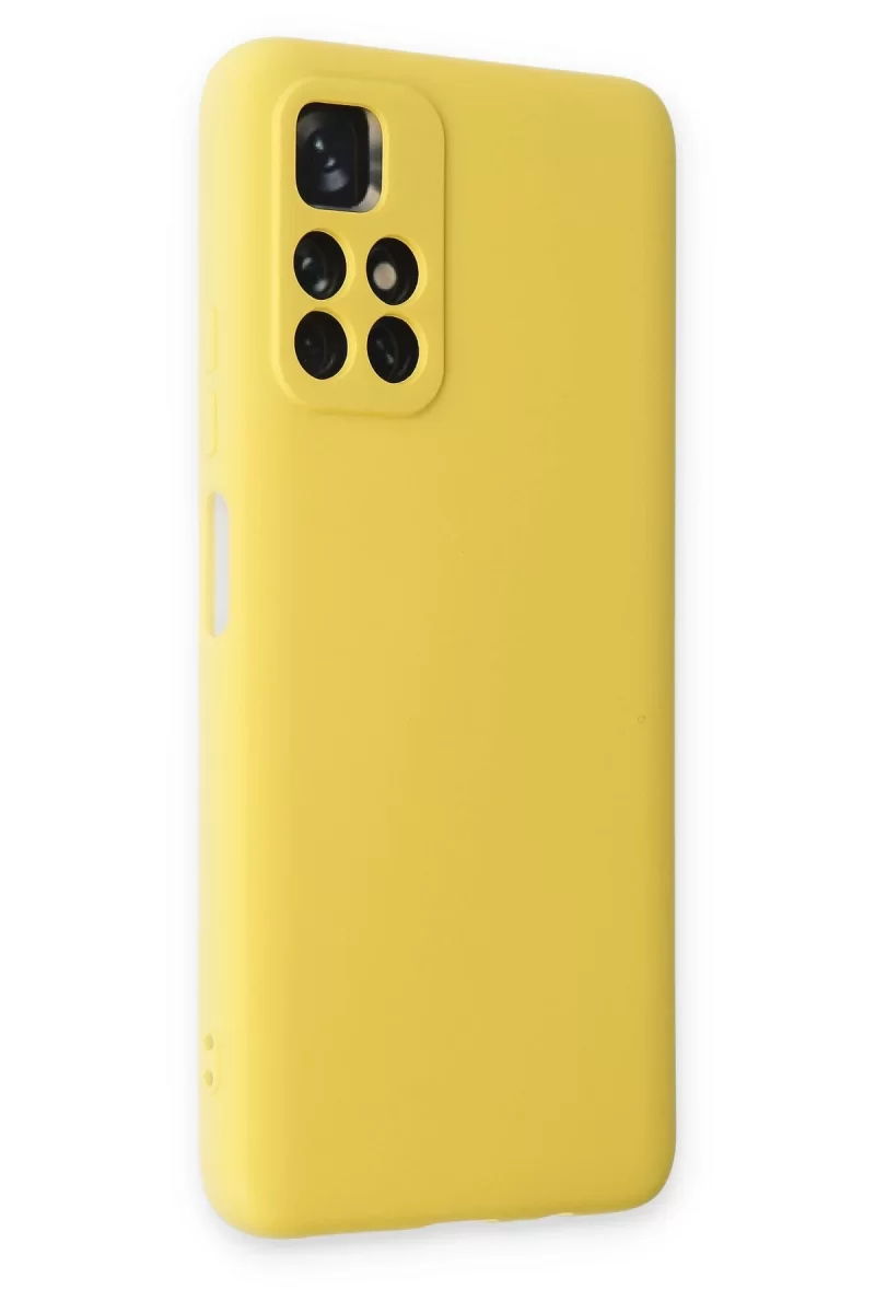Newface Xiaomi Redmi Note 11T Kılıf Nano içi Kadife Silikon - Sarı