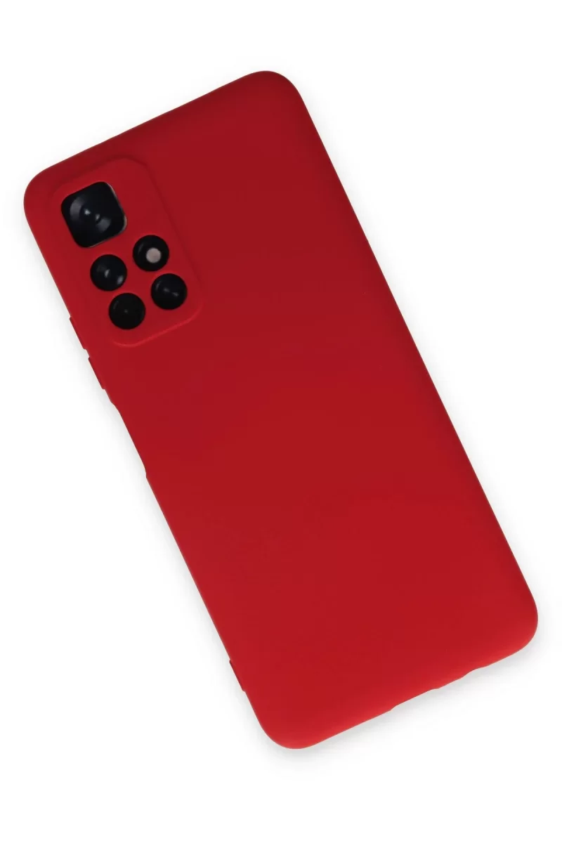 Newface Xiaomi Redmi Note 11T Kılıf Nano içi Kadife Silikon - Kırmızı