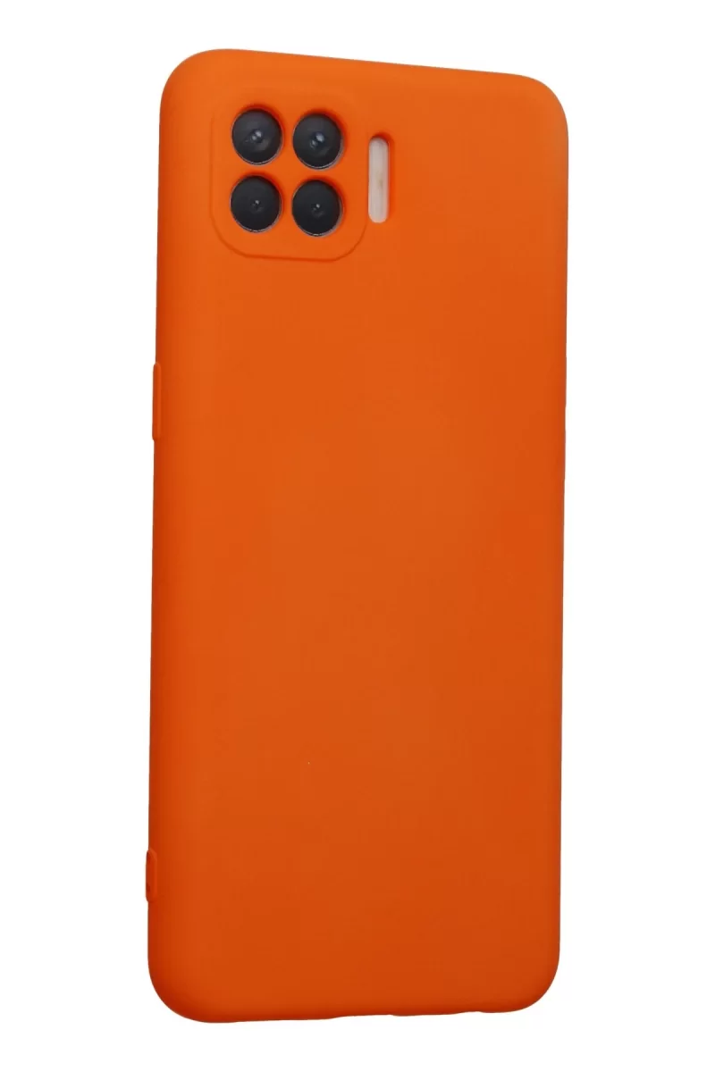 Newface Oppo Reno 4 Lite Kılıf Nano içi Kadife Silikon - Turuncu