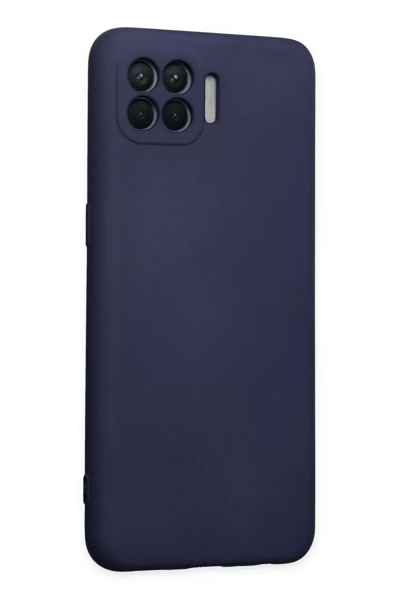 Newface Oppo Reno 4 Lite Kılıf Nano içi Kadife Silikon - Lacivert
