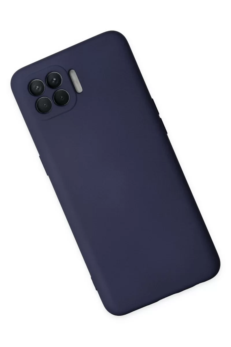 Newface Oppo Reno 4 Lite Kılıf Nano içi Kadife Silikon - Lacivert