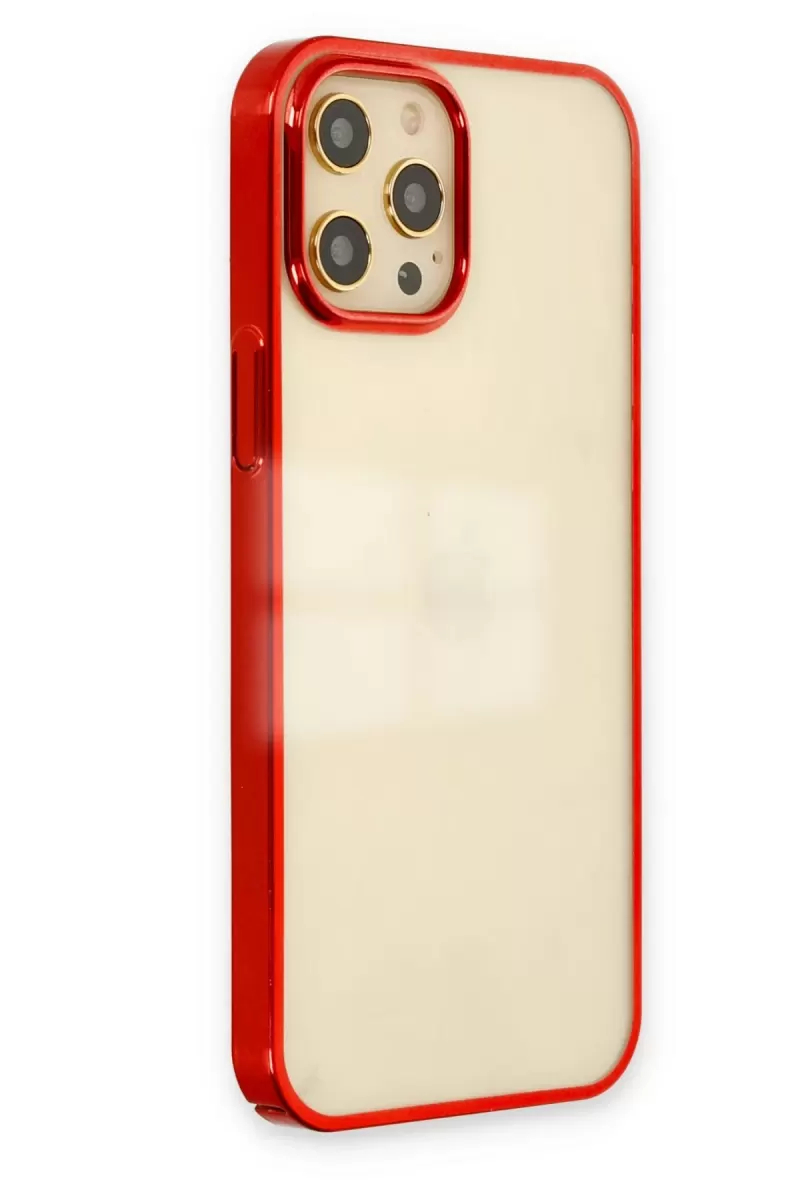 Newface Apple iPhone 12 Pro Max Kılıf Element Silikon - Kırmızı