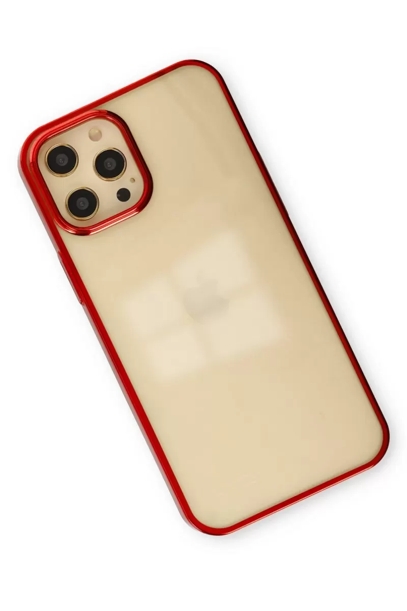 Newface Apple iPhone 12 Pro Max Kılıf Element Silikon - Kırmızı