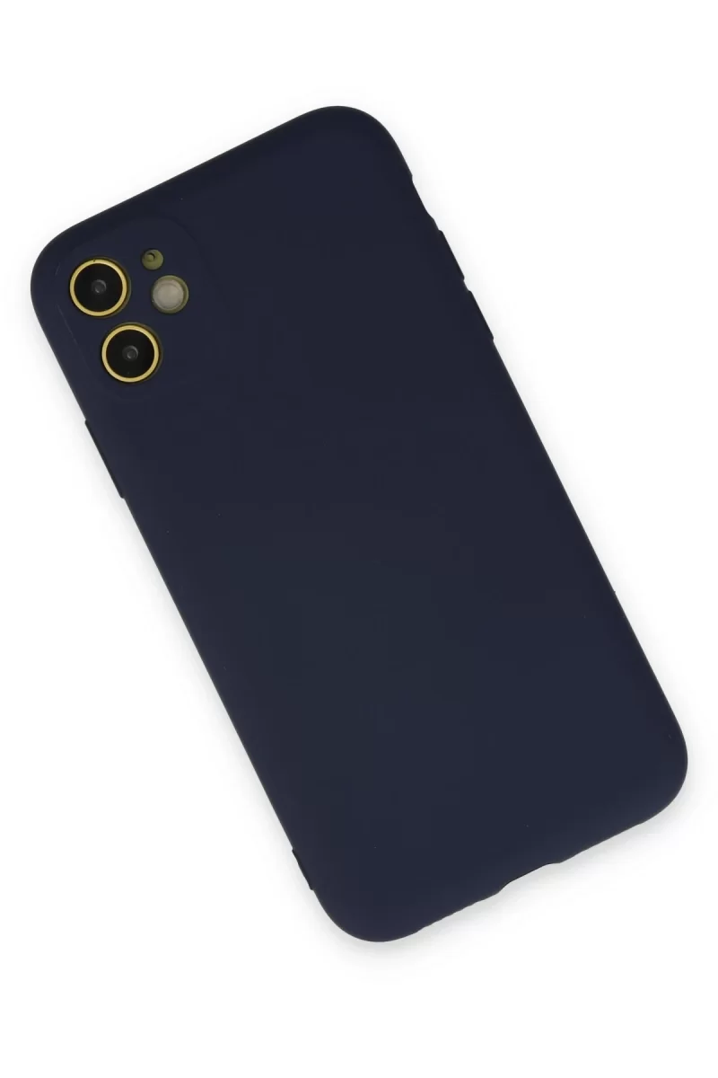 Newface Apple iPhone 11 Kılıf Nano içi Kadife Silikon - Lacivert
