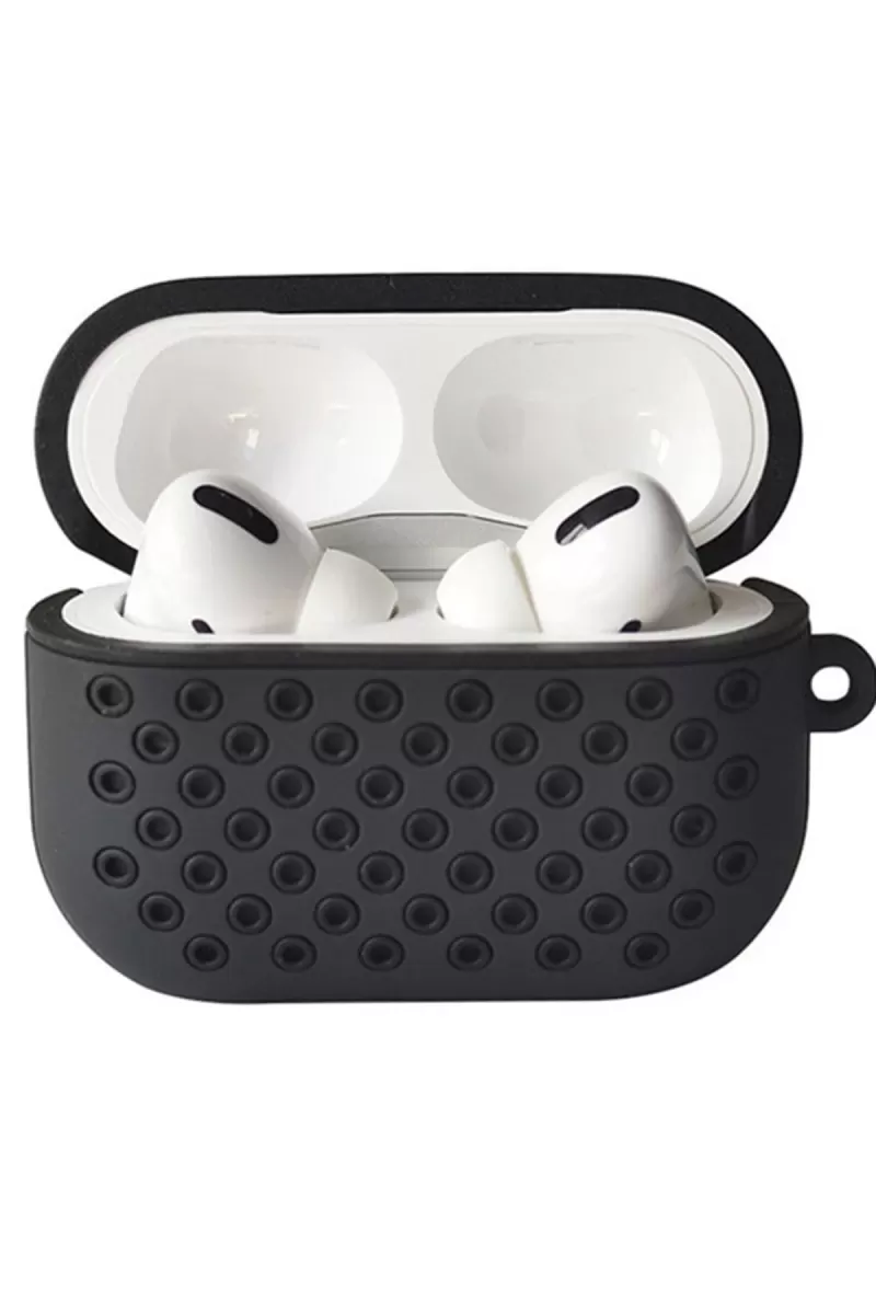 Newface Apple Airpods Pro 2 (2.nesil) Spor Delikli Kılıf - Siyah-Siyah