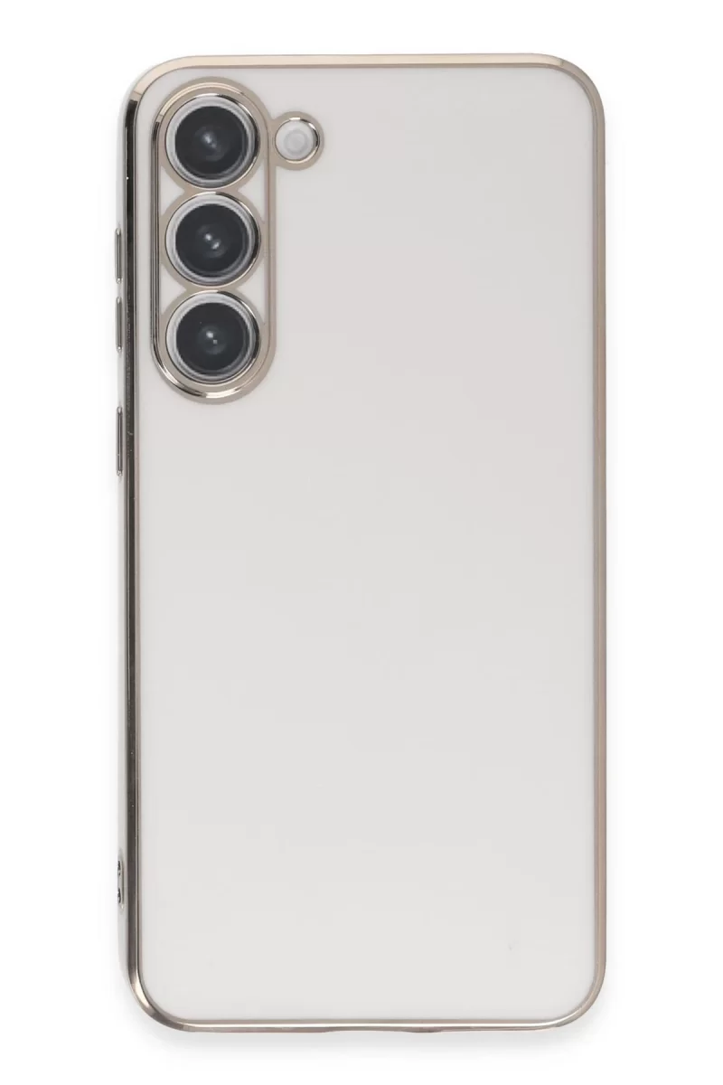 Newface Samsung Galaxy S23 Kılıf Volet Silikon - Beyaz