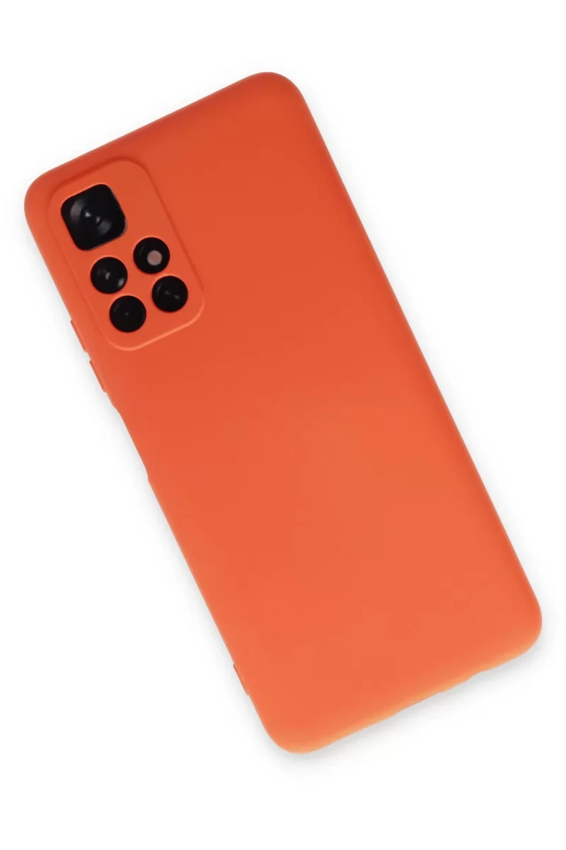 Newface Xiaomi Redmi Note 11T Kılıf Nano içi Kadife Silikon - Turuncu