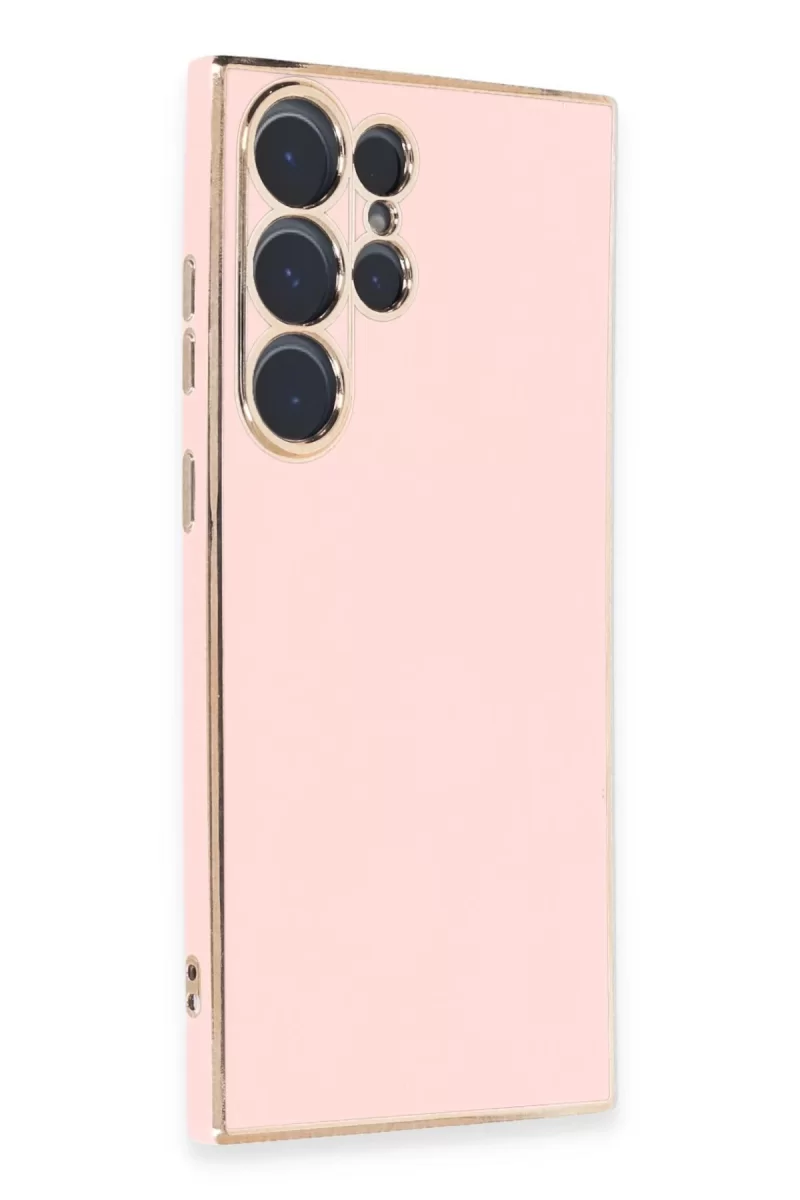 Newface Samsung Galaxy S23 Ultra Kılıf Volet Silikon - Pembe