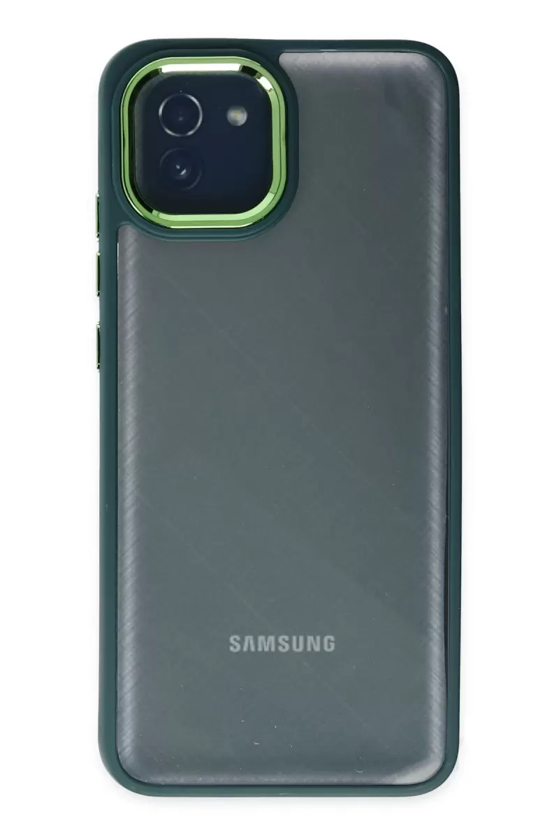 Newface Samsung Galaxy A03 Kılıf Dora Kapak - Haki Yeşil