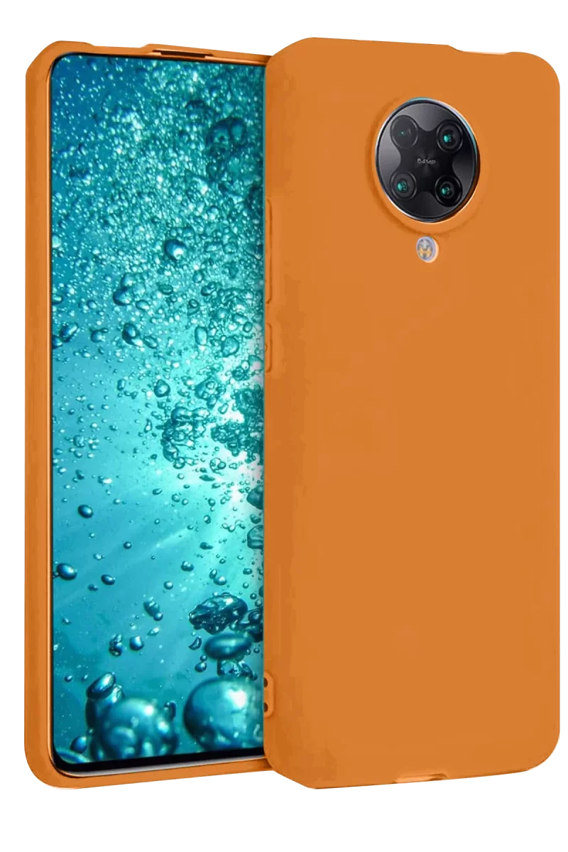 Newface Xiaomi Redmi K30 Pro Kılıf Nano içi Kadife Silikon - Turuncu