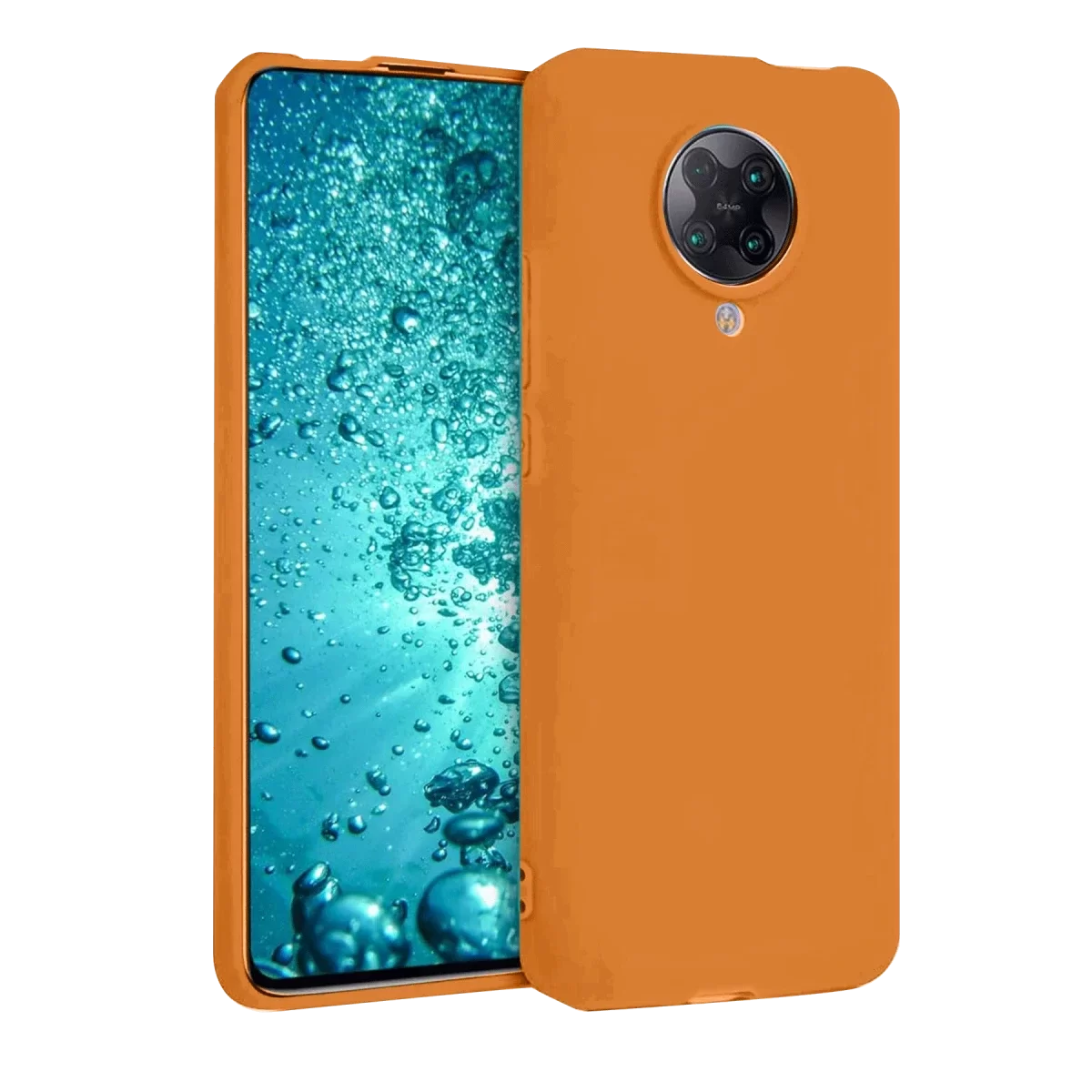 Newface Xiaomi Redmi K30 Pro Kılıf Nano içi Kadife Silikon - Turuncu