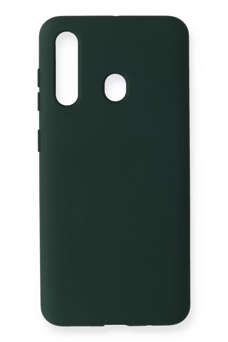 Newface Samsung Galaxy M40 Kılıf Nano içi Kadife Silikon - Koyu Yeşil