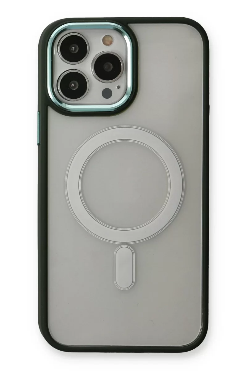Newface Apple iPhone 14 Pro Max Kılıf Room Magneticsafe Silikon - Köknar Yeşili