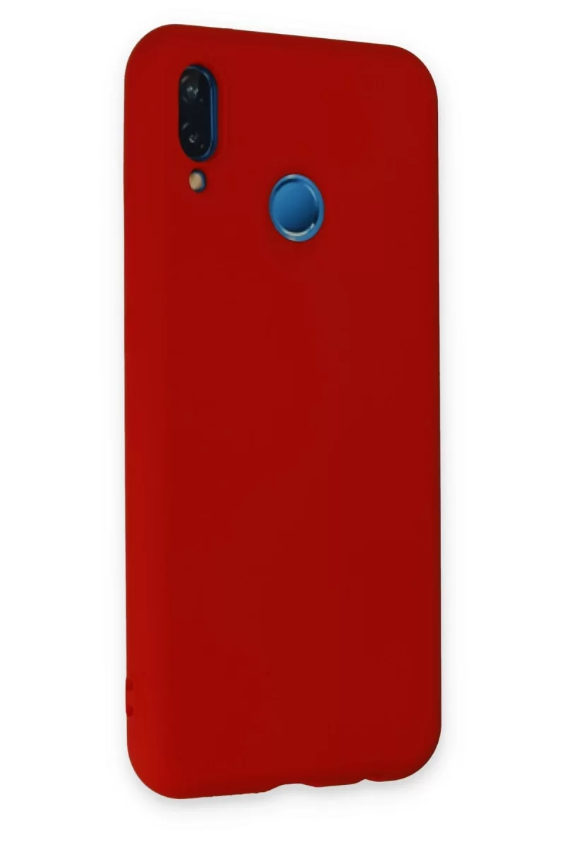 Newface Huawei P20 Lite Kılıf Nano içi Kadife Silikon - Kırmızı