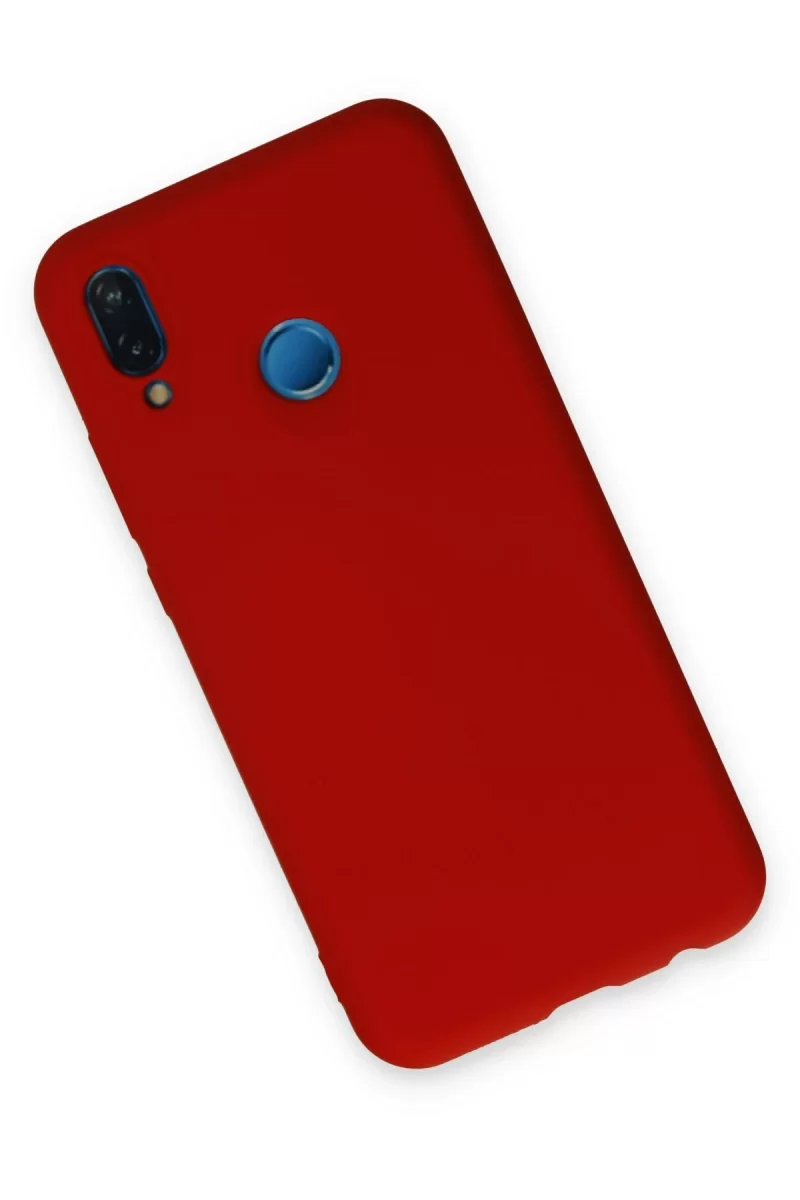 Newface Huawei P20 Lite Kılıf Nano içi Kadife Silikon - Kırmızı