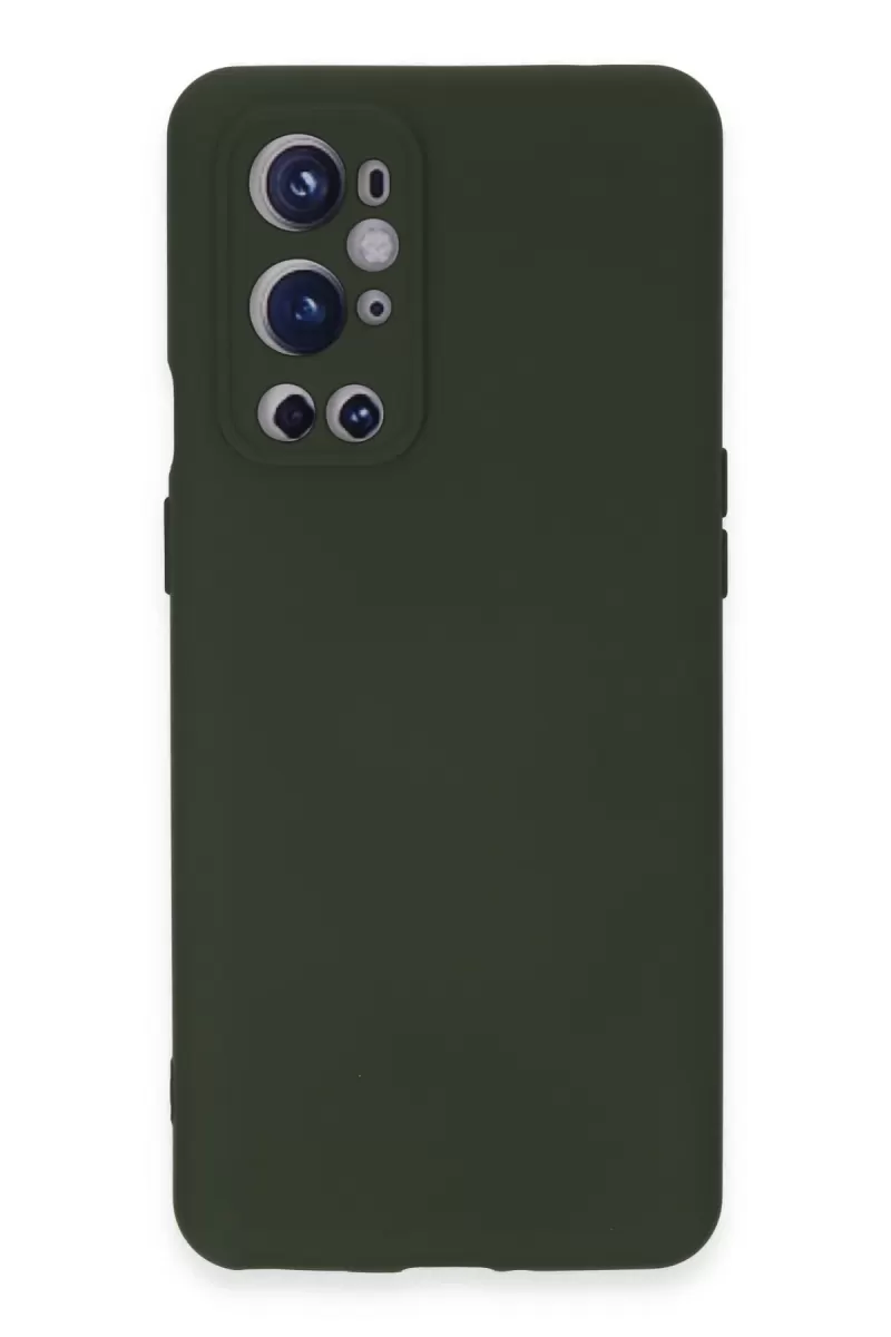 Newface One Plus 9 Pro Kılıf Nano içi Kadife Silikon - Koyu Yeşil