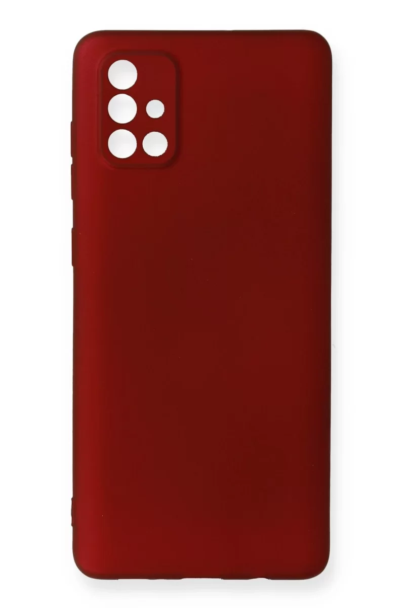 Newface Samsung Galaxy A71 Kılıf First Silikon - Bordo