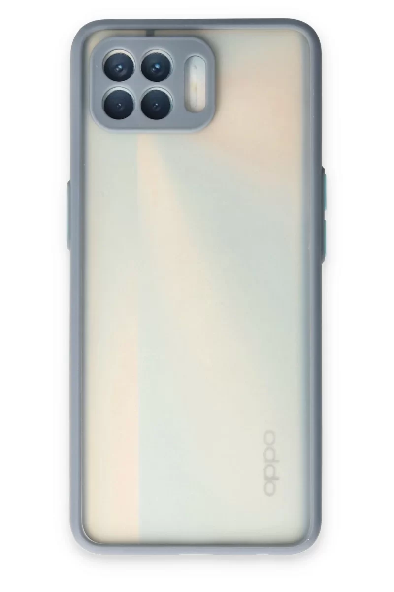 Newface Oppo Reno 4 Lite Kılıf Montreal Silikon Kapak - Gri