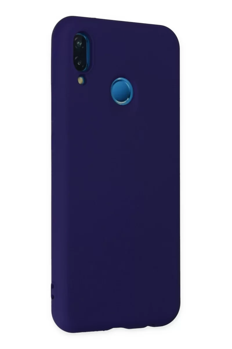 Newface Huawei P20 Lite Kılıf Nano içi Kadife Silikon - Mor