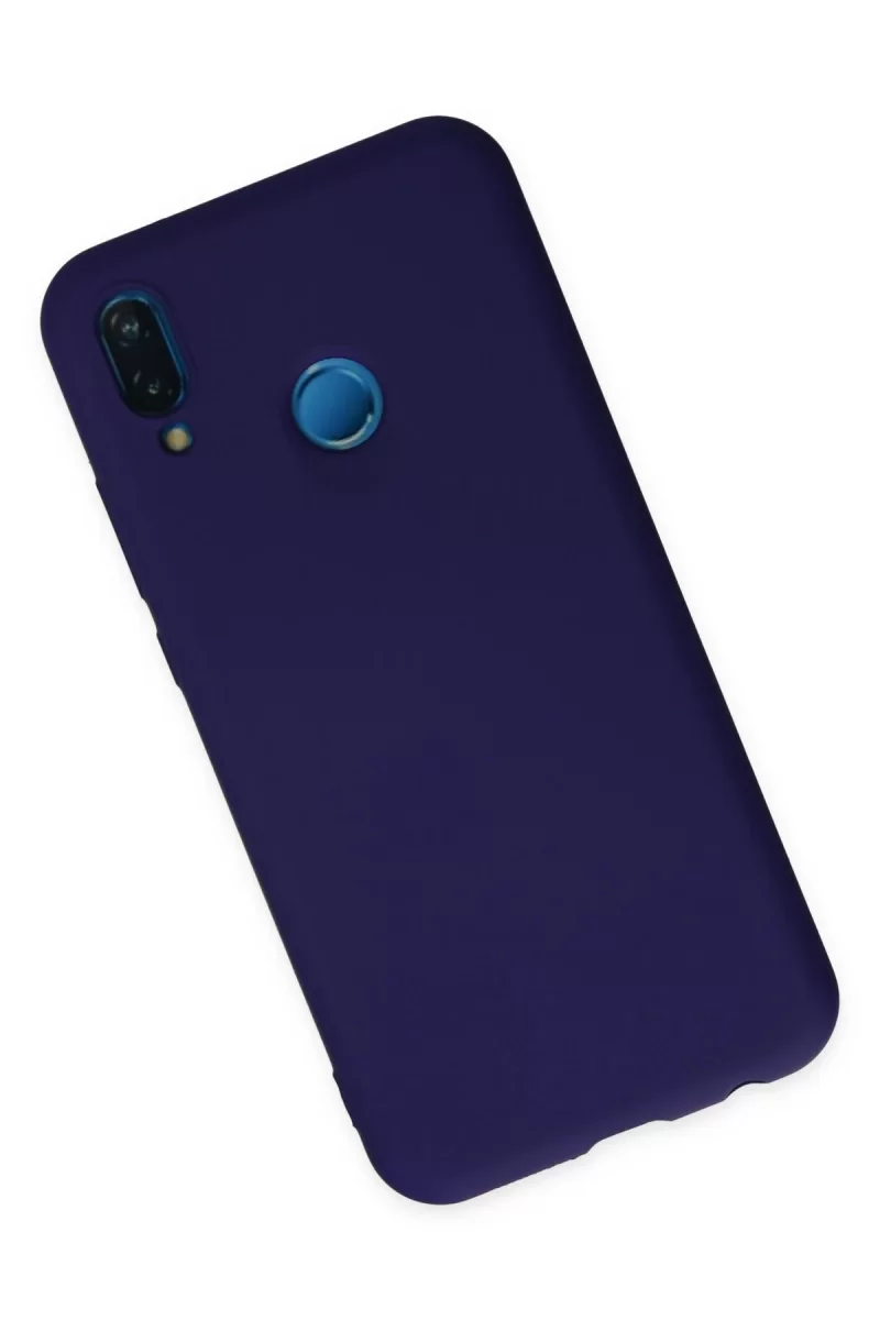 Newface Huawei P20 Lite Kılıf Nano içi Kadife Silikon - Mor