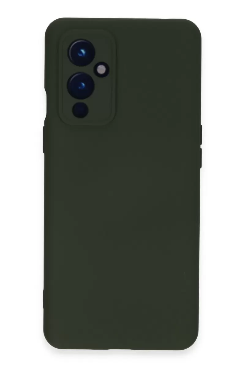 Newface One Plus 9 Kılıf Nano içi Kadife Silikon - Koyu Yeşil