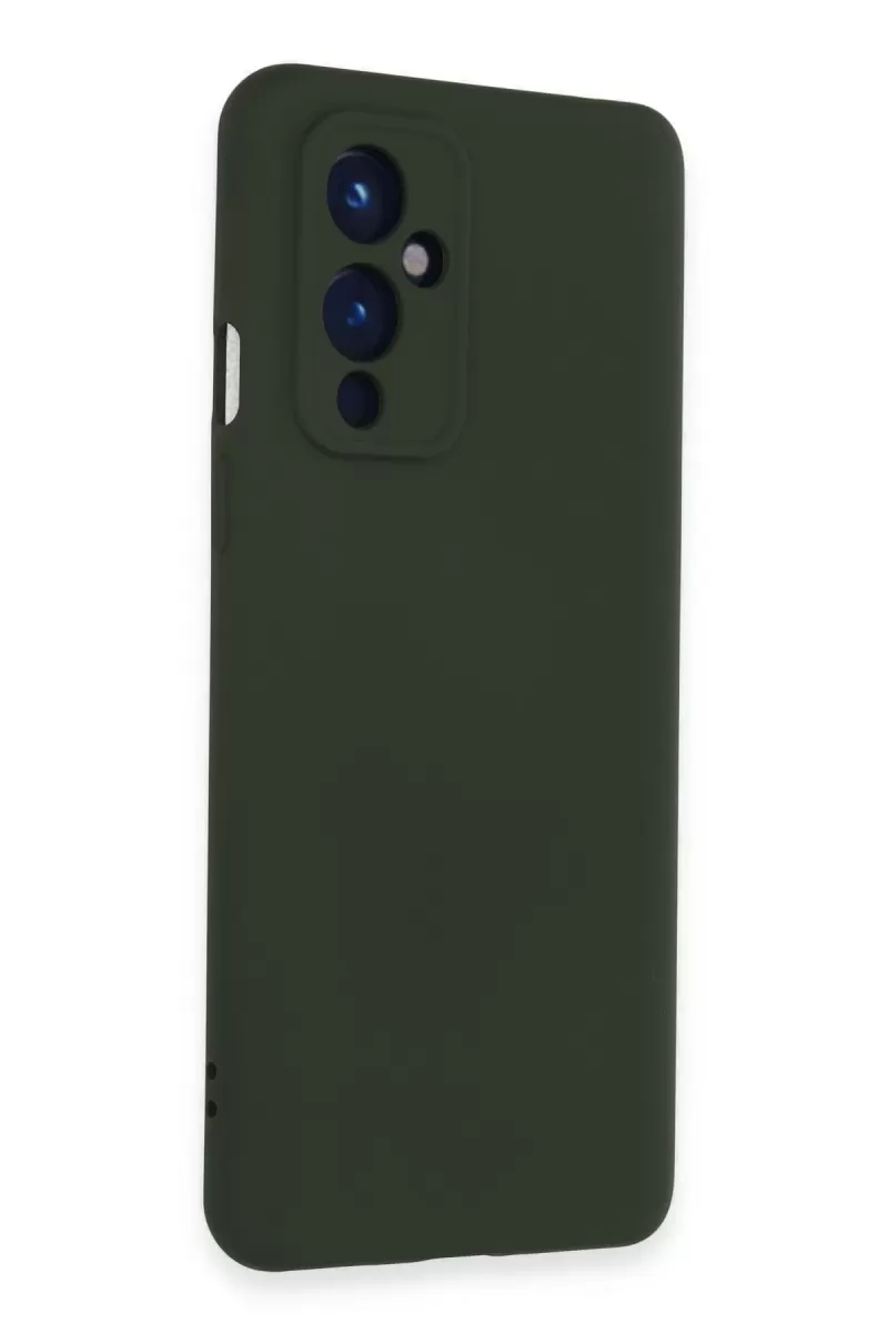 Newface One Plus 9 Kılıf Nano içi Kadife Silikon - Koyu Yeşil