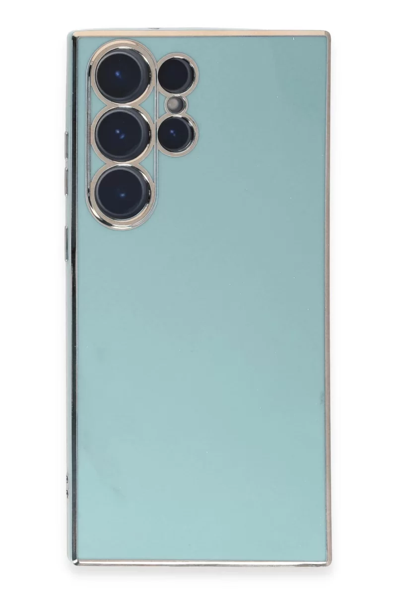 Newface Samsung Galaxy S23 Ultra Kılıf Volet Silikon - Açık Yeşil