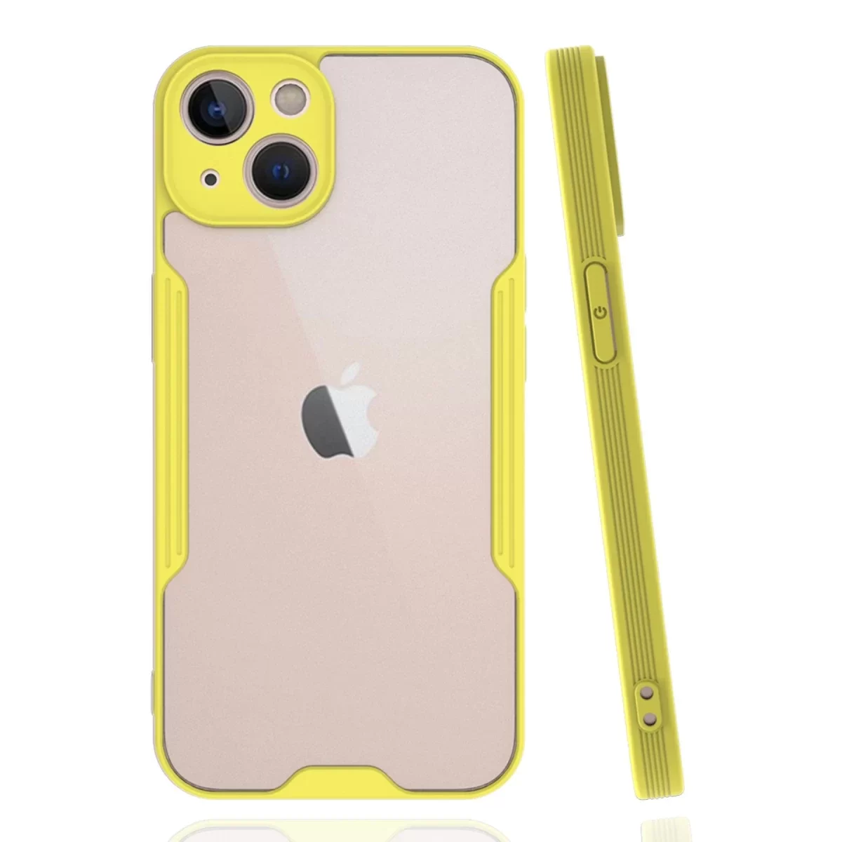 Newface Apple iPhone 14 Plus Kılıf Platin Silikon - Sarı