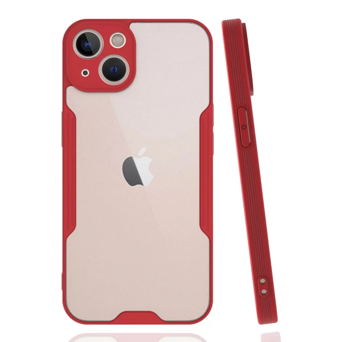 Newface Apple iPhone 14 Plus Kılıf Platin Silikon - Kırmızı