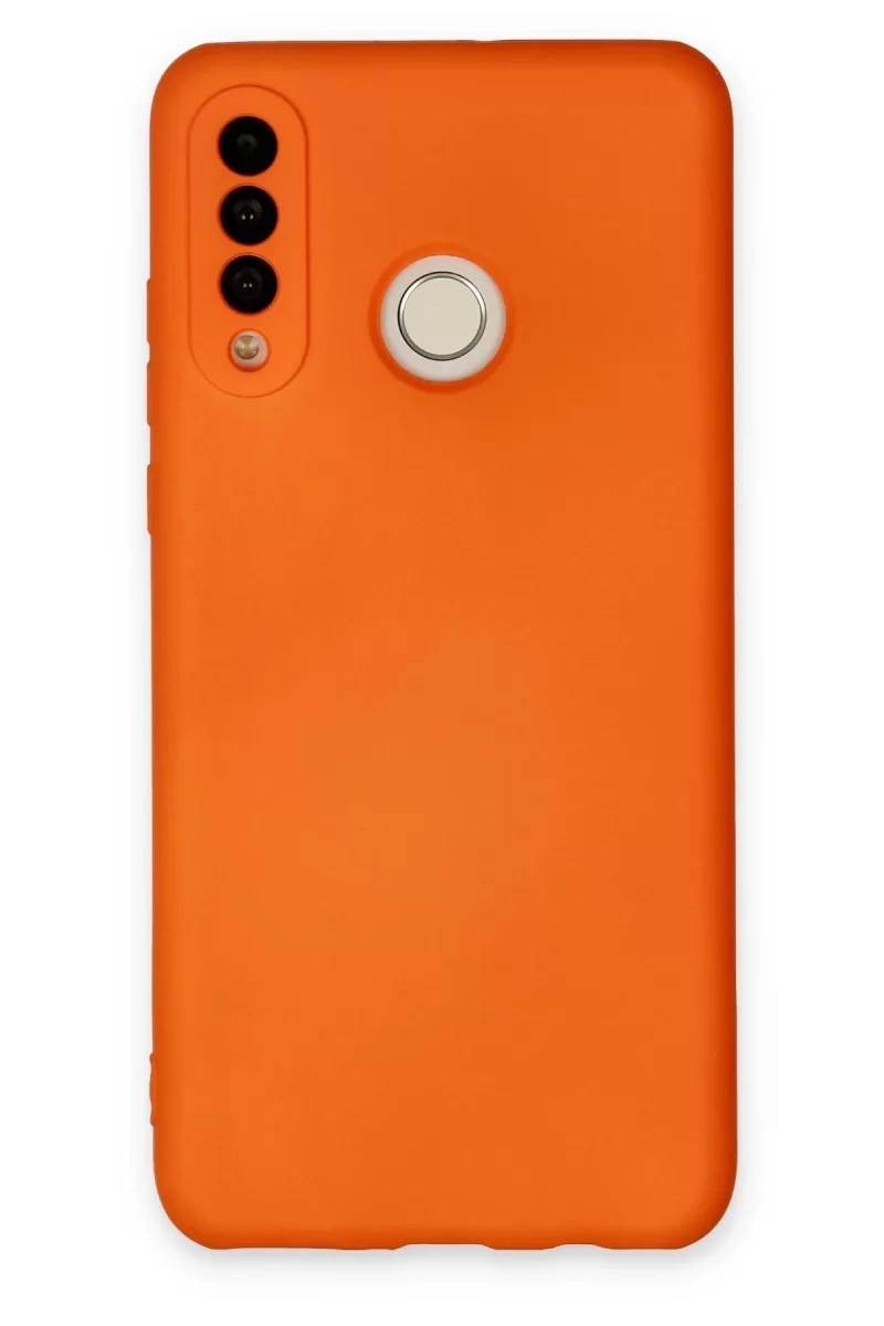 Newface Huawei P30 Lite Kılıf Nano içi Kadife Silikon - Turuncu