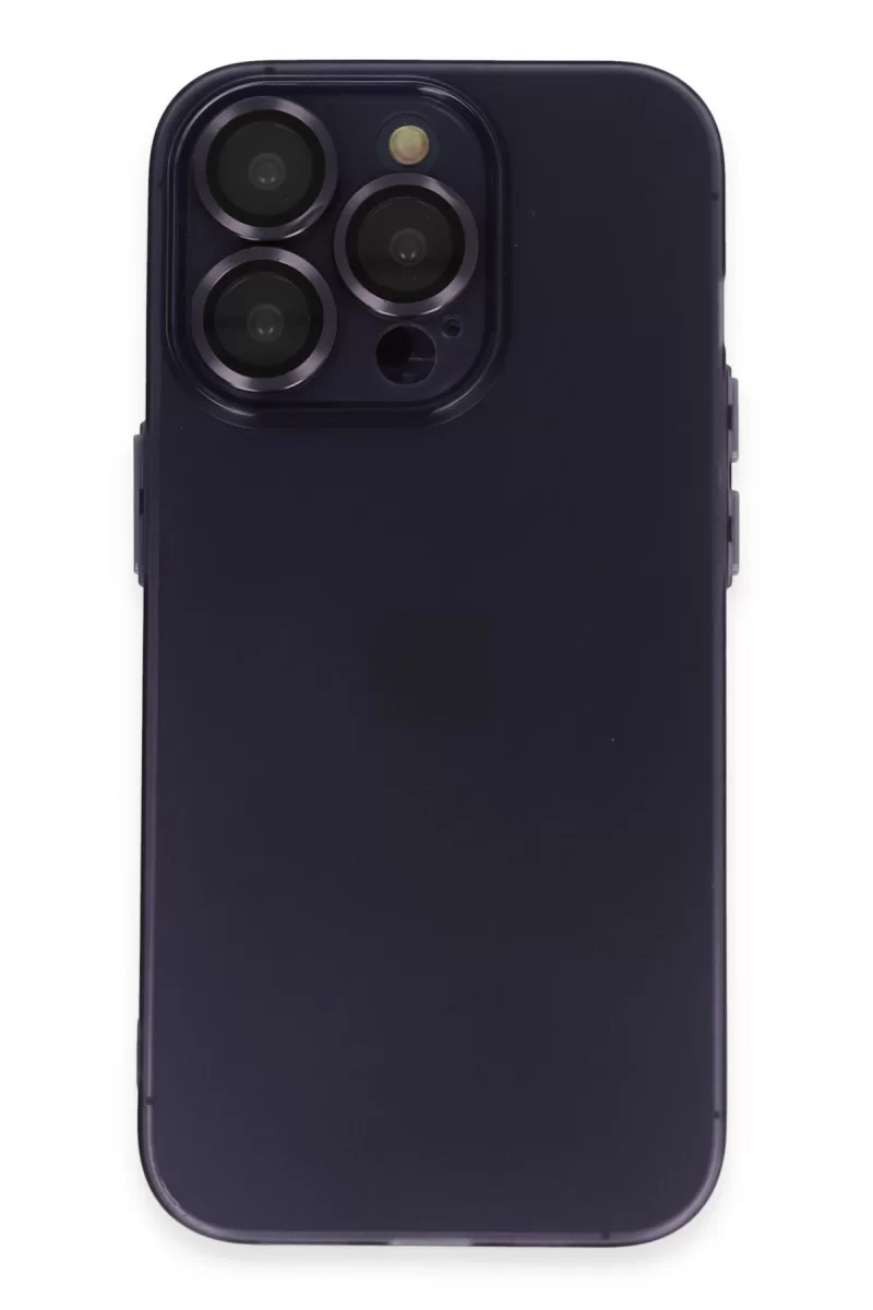 Newface Apple iPhone 14 Pro Max Kılıf Luko Lens Silikon - Siyah
