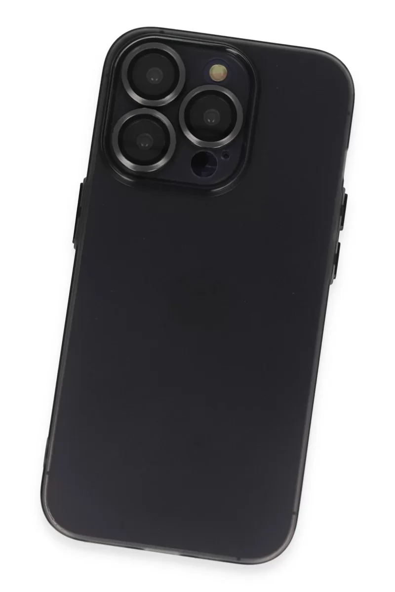 Newface Apple iPhone 13 Pro Max Kılıf Luko Lens Silikon - Siyah