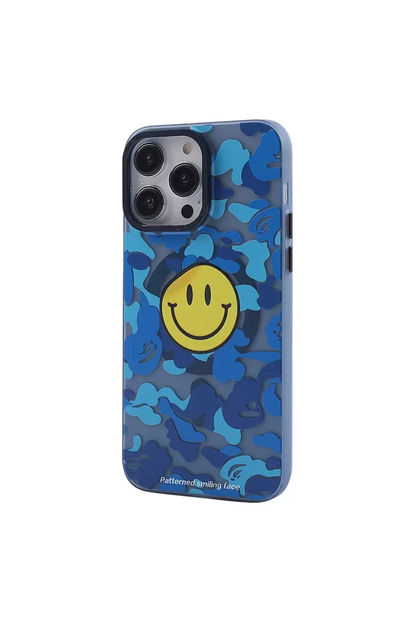 Newface Apple iPhone 14 Pro Max Kılıf Apollo Magneticsafe Desenli Kapak - Apollo Mavi - 1