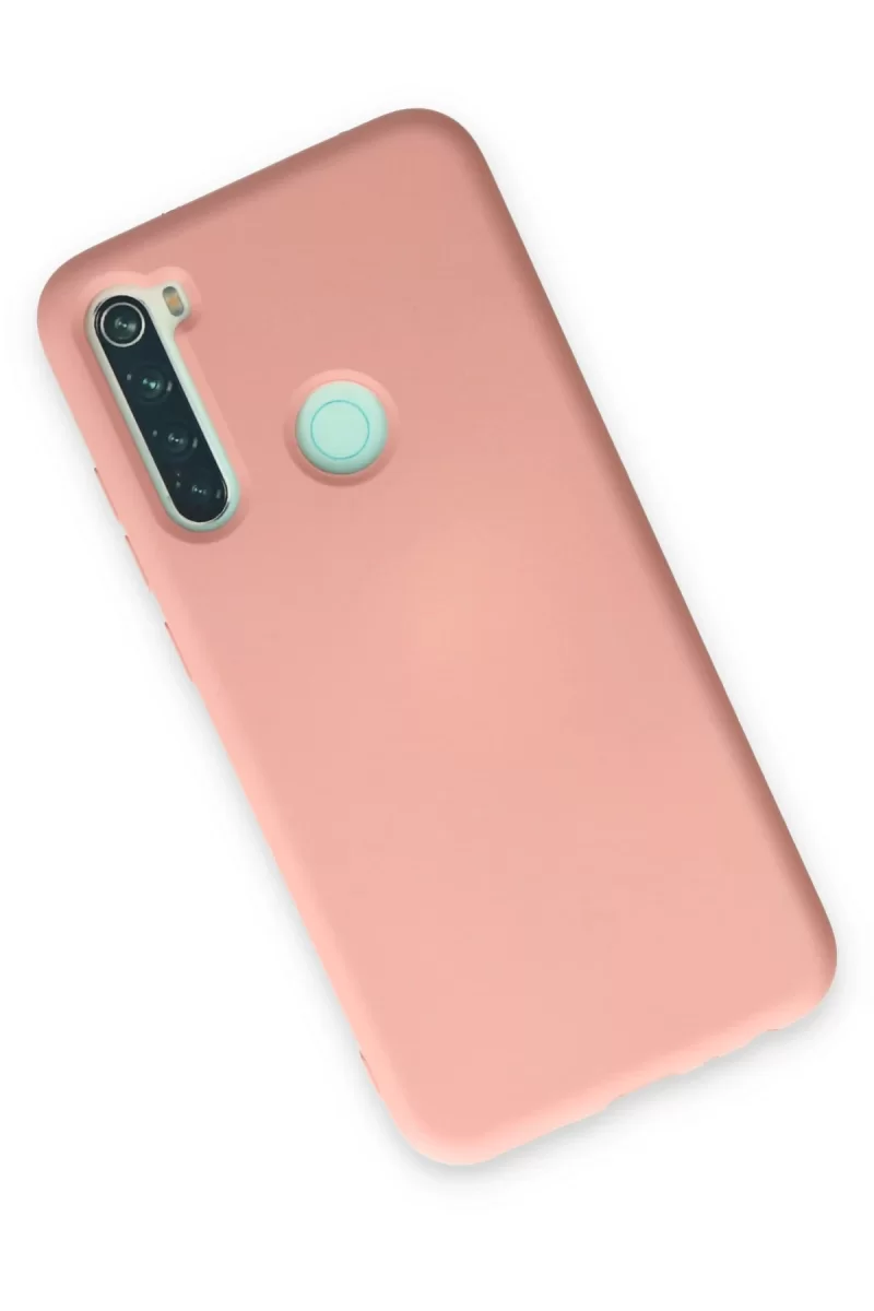 Newface Xiaomi Redmi Note 8 Kılıf Nano içi Kadife Silikon - Pudra